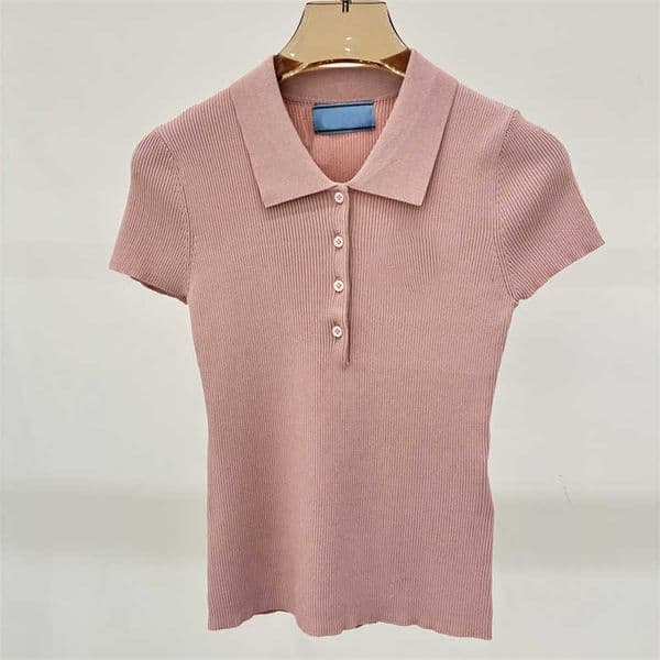 Polos designer t shirt women knit Top Letter Logo TShirt short-sleeved T-shirt summer slim-fit tops Luxury Stretch Pullover clothing