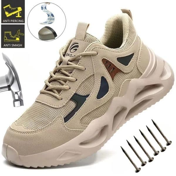 Lightweight Safety Shoes Men Women Work Shoes Steel Toe Cap Working Boots Sneakers Man Women Breathable Shoes Tactical Boots 250731