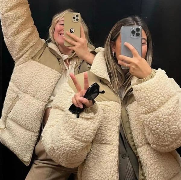 Designer Women Lamb Fleece Sports Double sided Cotton Jacket Men's and Women's Winter Fleece Thick Warmth Bread Robe