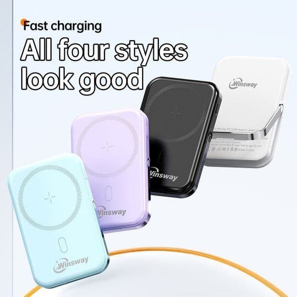 Winsway 10000Mah Magnetic Fast Bracket Supports Charging Three Devices At Same Time. It Is Light Easy To Carry And Can Easily Meet The Needs Of Boarding.