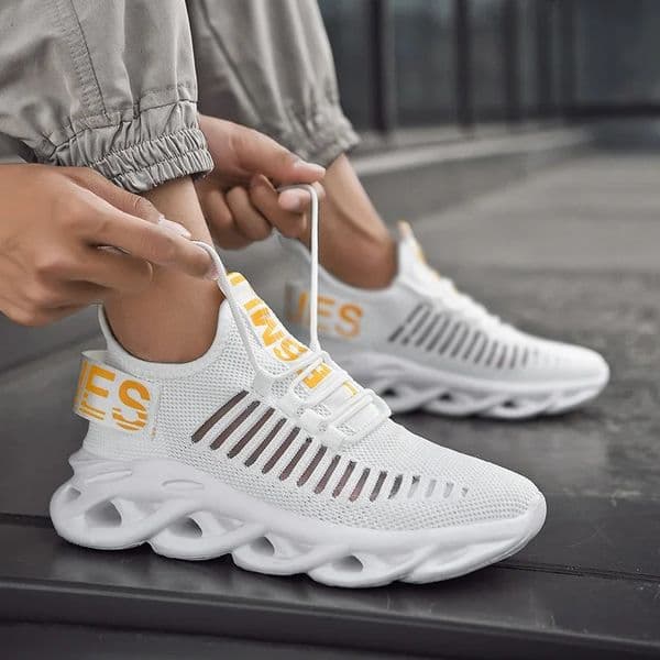 Men Chunky Sneakers Mesh Breathable Summer Fashion Platform Lightweight Mens Casual Shoes White Big Size 3946 250801BJ