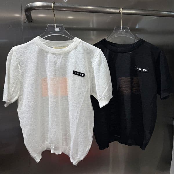 Designer Women Cropped t Shirts Patchwork Round Neck See Through Tops Summer Vacation Casual Daily Thin Breathable Tee