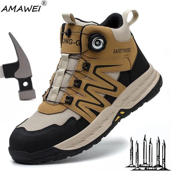 Safety Boots Men Work Indestructible Shoes Sneakers Steel Toe Protective Antismash Antipuncture Tactical 250801BJ