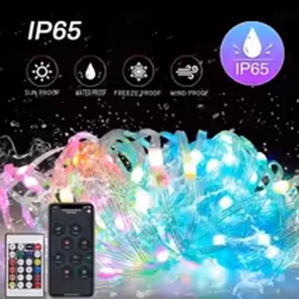 20M 10M 5M LED Christmas Lights Fairy String Light Smart Bluetooth Addressable Curtain Lights Garland Festoon Home Party Decor X250801