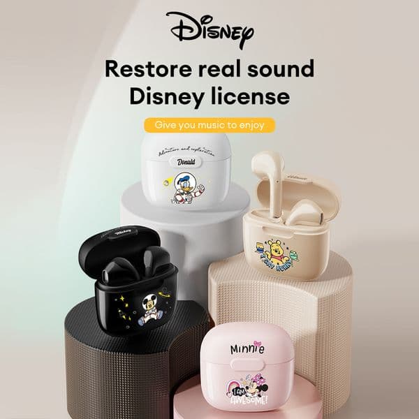 Disney Semi-In-Ear TWS Bluetooth Headphones HiFi Sound Quality Music Headset C01 Ultra-Long Battery Life Smart Noise Cancellation Gaming Earbuds
