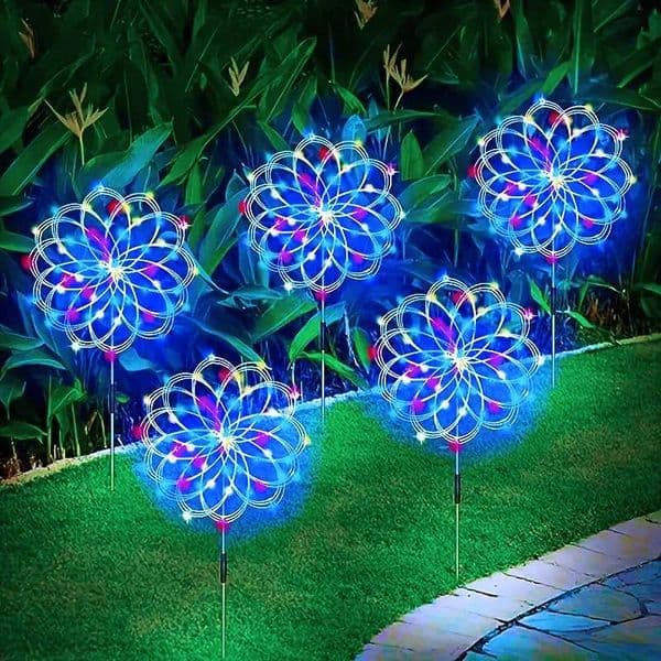 6 In 1 Solar Garden Firework Lights Upgraded Multicolor Solar Outdoor Lamp Decoration Solar Garden Firework Lamp Courtyard Lamp X250801