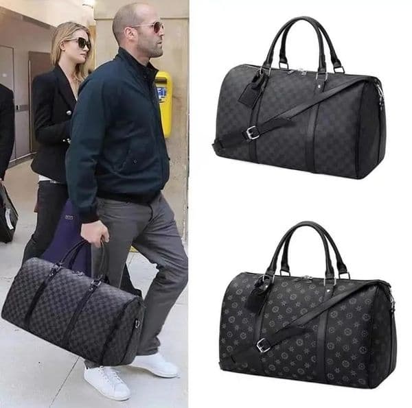 High Quality New louievvuitton 55CM Leather Designer Men Duffel Suitcases Large Sport Outdoor Packs Shoulder Travel Messenger Bag Totes Bags Unisex Handbags