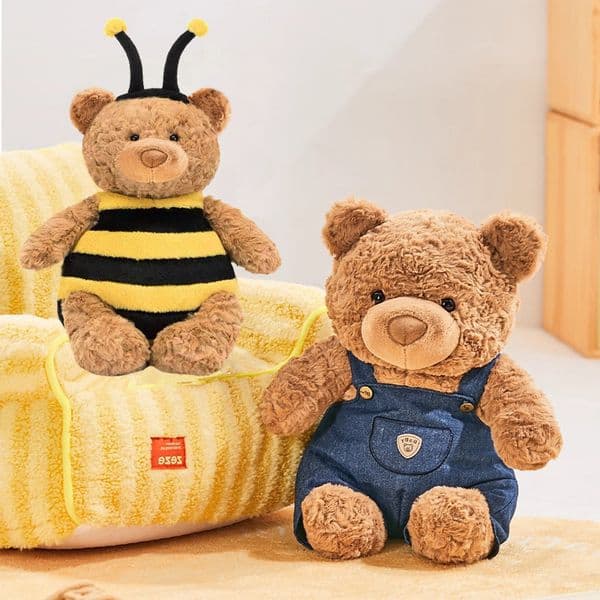 Playful Teddy Creative Dressing Bear Doll Plush Toy Giving Children Birthday Gifts L260310
