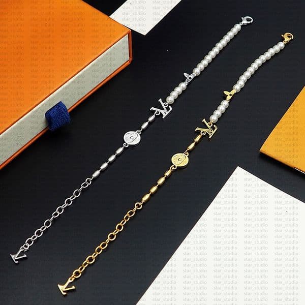 Classic Brand Designer Bracelet Pearl Necklace Letter Bracelet for Women Luxury Charm Party Gift Wedding Fashion Jewelry Q260509