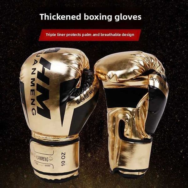 In Stock Adult Boxing Muay Thai Sanda Tear-Resistant PU Boxing Gloves Combat Matches XJ250802