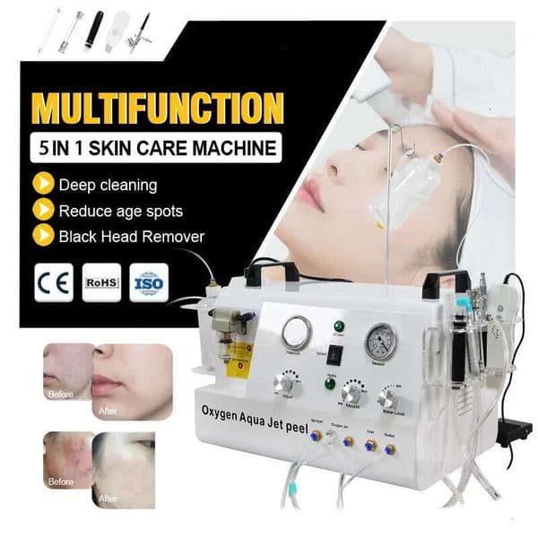 Professional 5 In 1 Oxygen Beauty Skin Beauty Care Water Diamond Microdermabrasion Skin Rejuvenation Deep Cleansing H2o2 Beautyting Oil Control Beauty Spa Machine