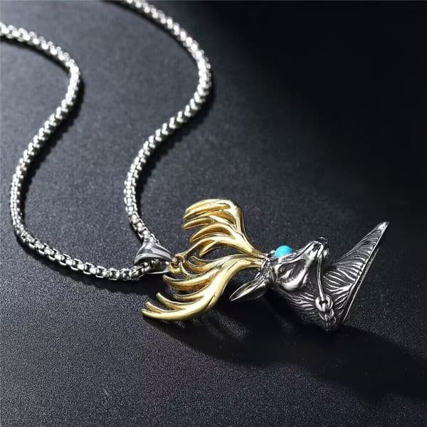 HOT Reindeer Necklace For Men And Women, One Deer With You Couple Personality Hip-Hop Pendant Design Versatile Choker Trend