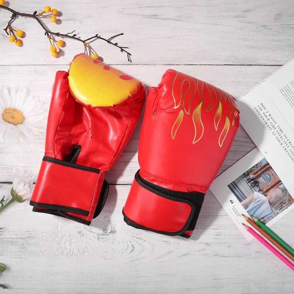 PU Kickboxing Protective Gloves Wearable Hand Protective Gloves Tear Resistant Training Sparring Gloves for Sports Supplies XJ250802