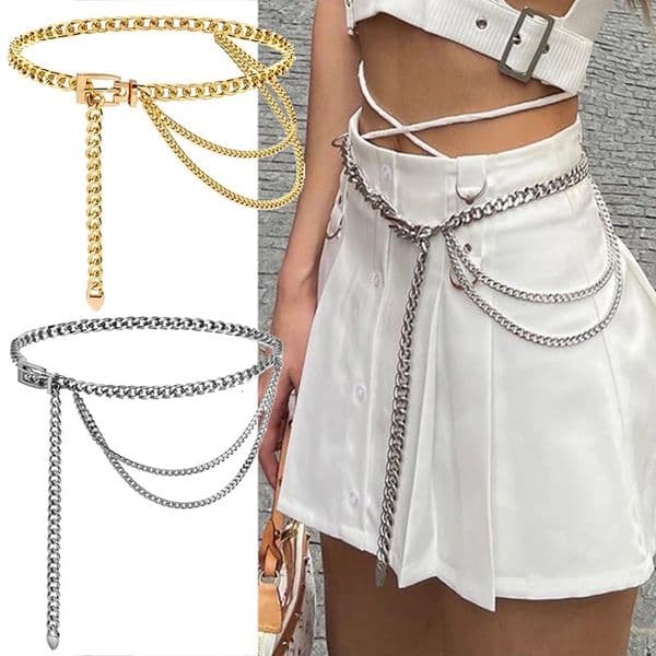 Multi Layer Metal Chain Belt Waistbands Long Tassel Waist Chain Dress Jeans Belts Lady Waistband Belt Body Chain 250729