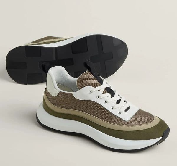 Top Quality Men Gramme Sneaker Parachute Fabric Calfskin Leather Runner Sports Mesh Breathable Trainers Man Casual Walking 38-45