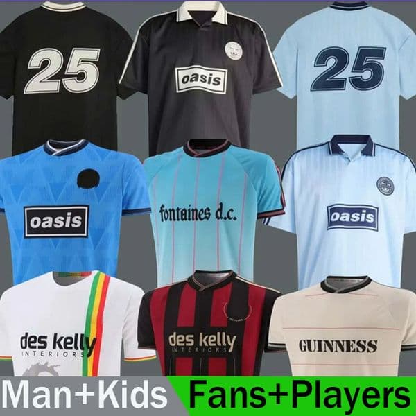 25 26 Oasis Tour Jacquard Jersey soccer maillot de foot football black Oasis Live Bohemians 2025 135th Anniversary Football Shirts Kit Fontaines