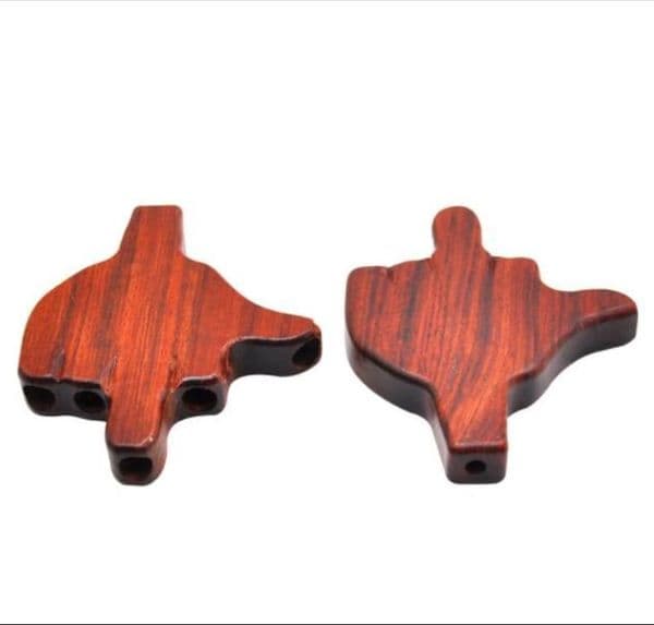 Designed for hand-made palm shape five-pronged wood pipe Red Tan pipe solid wood pipe