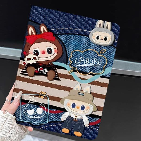 Fashion Cartoon Denim Fabric High-grade Designer Tablet Case for ipad pro 11 Air10.5 mini123/45 ipad10.2/105 air11 with Pen Slot