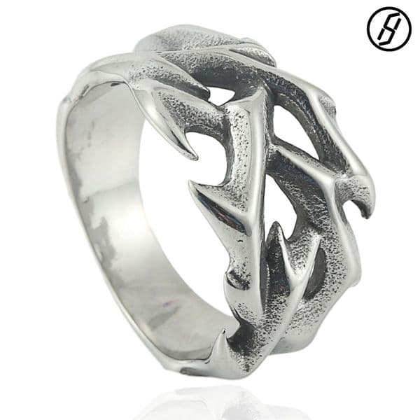 European American Jewelry Titanium Steel Tyrannosaurus Rex Ring Retro Trendy Punk Stainless Steel Hollow Dragon Finger Ring Hip-hop Ring Manufacturer