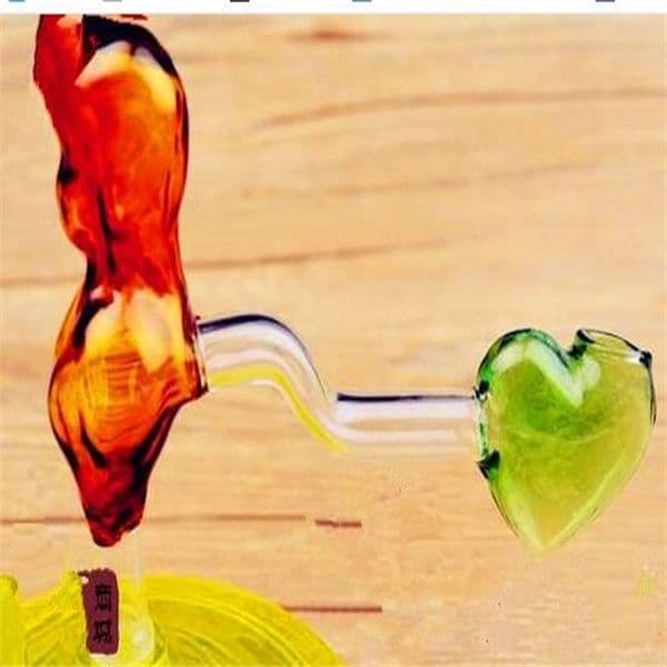 Smoking Pipes Beautiful heart-shaped pot Wholesale Glass Hookah, Glass Water Pipe Fittings,