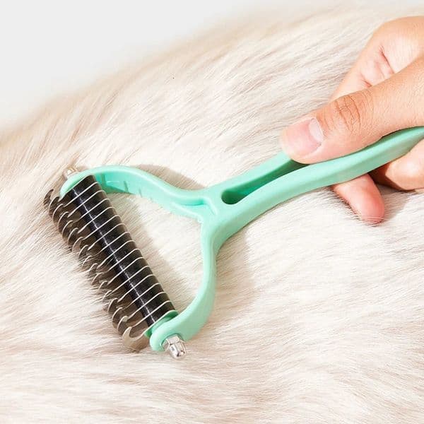 Cat brush Cat Fur Knot Cutter Pets Hair Removal Comb Dog Grooming Shedding Tools Double sided Stainless Brush Pet Products 250729