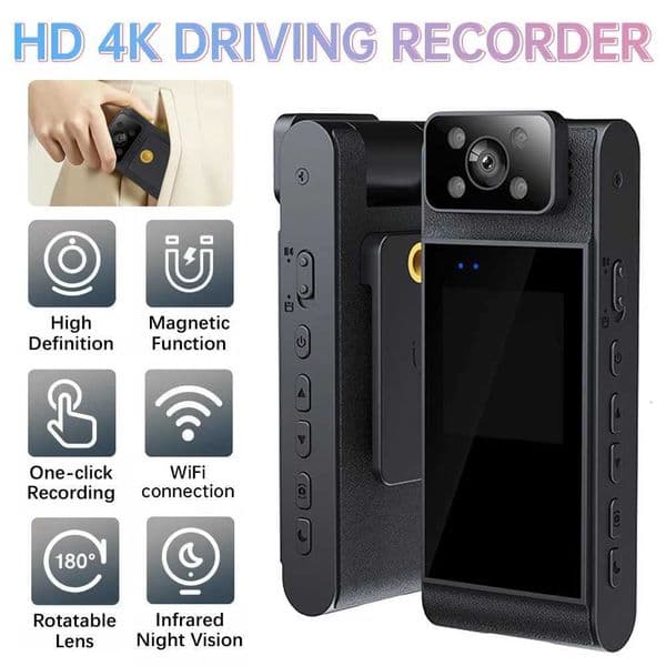 2024 New HD 4K Camera WiFi Portable Small Digital Video Recorder Police BodyCam Infrared Night Vision ature Camcorder X250804