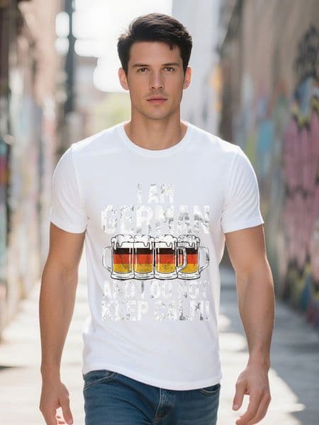 Men s I Am Do Not Keep Calm Humorous Mug Graphic T Shirt Black Casual Short Sleeve Tee with Distressed Typography 92fcc