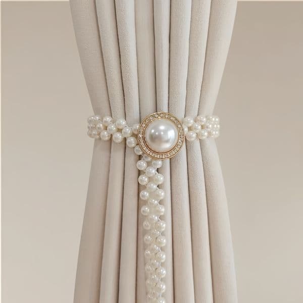 2026 Simple Modern Straps Creative Hooks Adjustable ABS Pearl Curtain Tiebacks Designer Luxcury Free Shipping