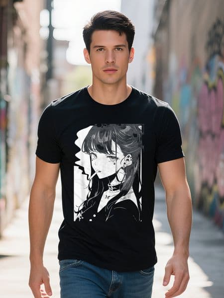 Anime Horror Girl Aesthetic Soft Grunge Waifu Japanese Otaku T-Shirt 5b092 487c0