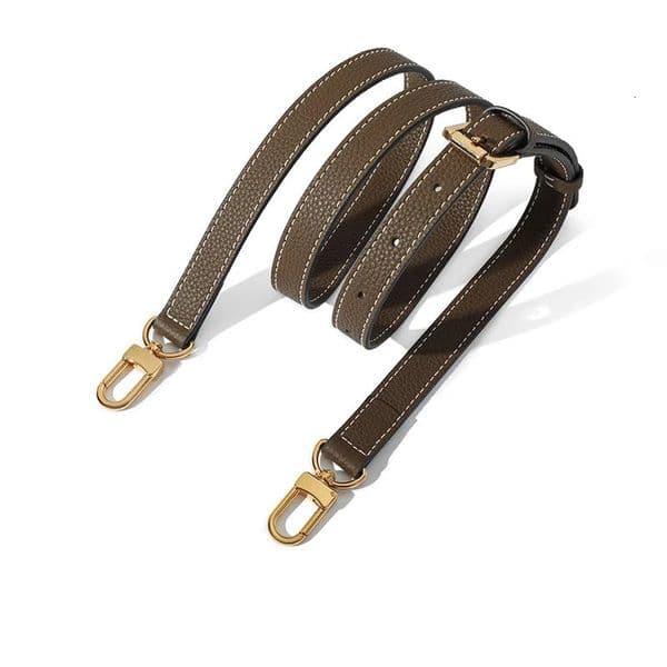 Dark Grey Grained Calf Leather Adjustable Bag Strap For ner Lady Handbag Purse Women Shoulder Carry Belt Replacement 250804