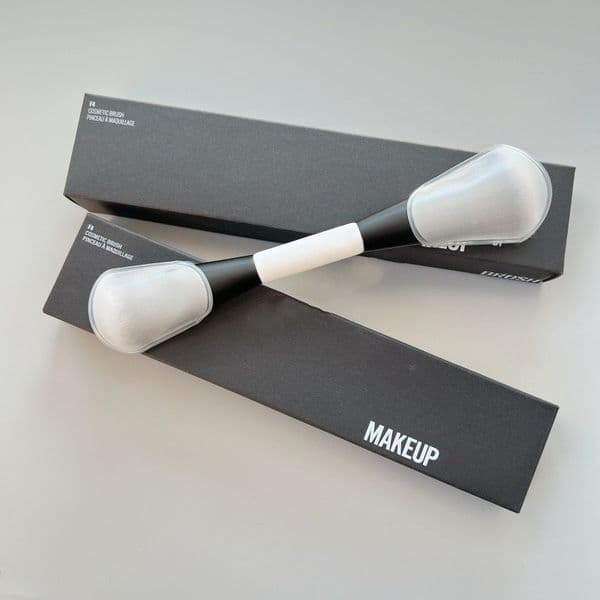 Cosmetics F4 Dual-Ended Face Double-ended Powder Blush and Foundation Cream Contour Makeup Brush