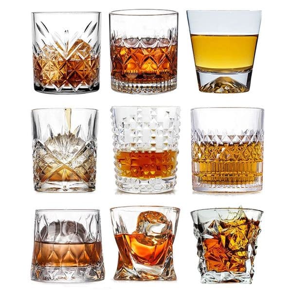 1PCS Whiskey Glass Old Fashioned Rocks Glasses Tumblers Glassware for Cocktail Scotch Bourbon Gin Voldka y 250730
