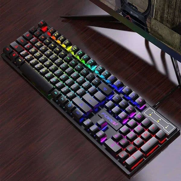 Wired Office Gaming Mouse Set USB RGB Backlight Luminous Mechanical Feel Keyboard For Laptop Computer PC Accessories