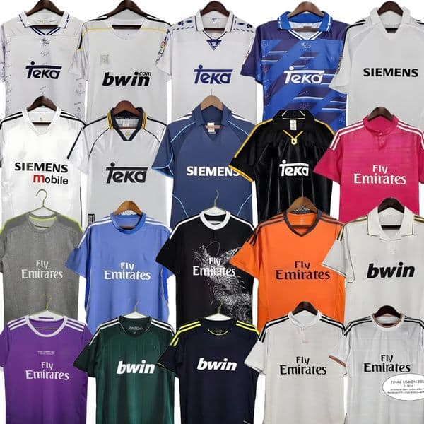 Ronaldo Soccer Jerseys real retro madrids 86 87 88 94 96 97 98 99 00 01 02 03 04 05 ZIDANE R.CARLOS Raul MIJATOVIC Guti FIGO SEEDORF SERGIO RAMOS retrio football shirts