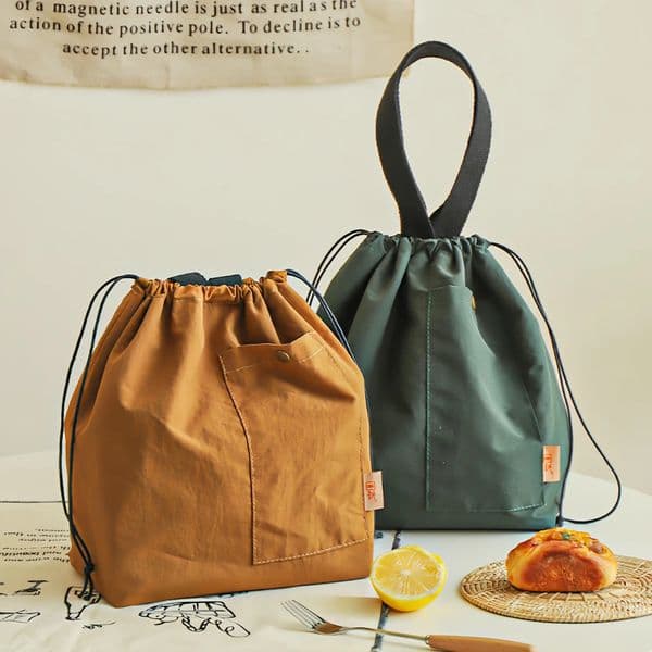 Foil Lunch Bag Lined Insulated Handbag Bento Stylish Portable Food Container for OfficeSchooltan 250804