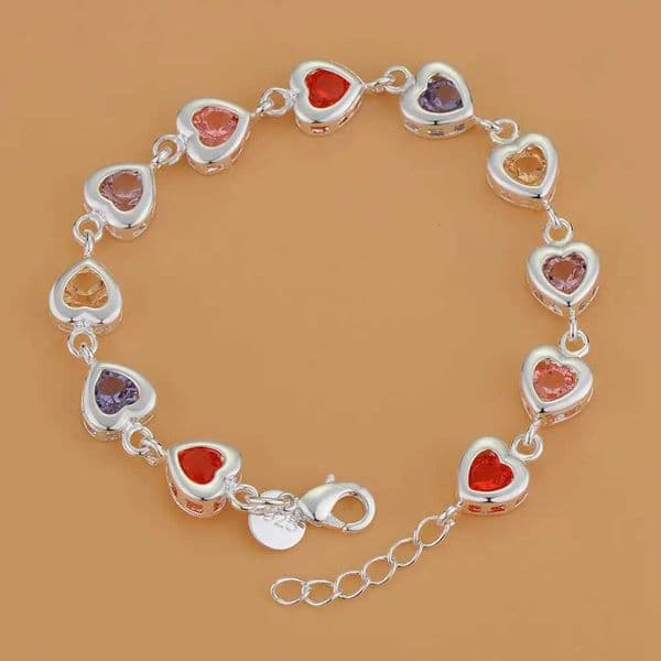925 Sterling Silver Bracelet Heart High Quality Romantic Chain For Women Men Fashion Engagement Party Wedding Jewelry Gift XJ250804