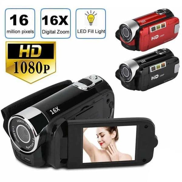 2.7in Camera 4K Camera Vlogging Camera 4K 48MP DV Camera 2.7in TFT Rotatable Screen 16x Digital Zoom Video Camera with USB Cable X250804