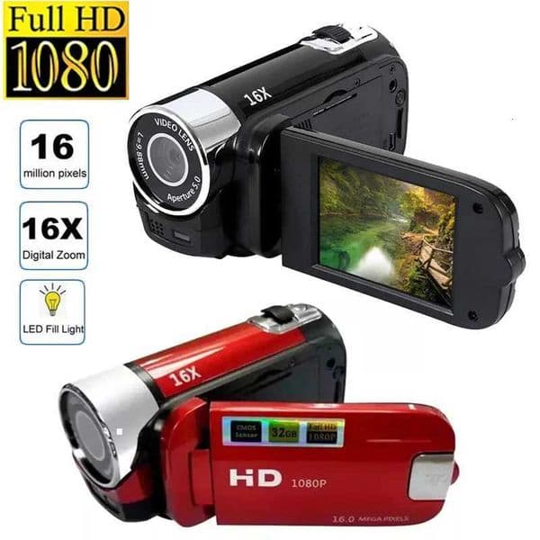 1080P 16MP Digital Camera 2.7 Inch Rotatable Screen Camcorder with USB Cable 16X Zoom HD Video Recorder with Fill Light New X250804