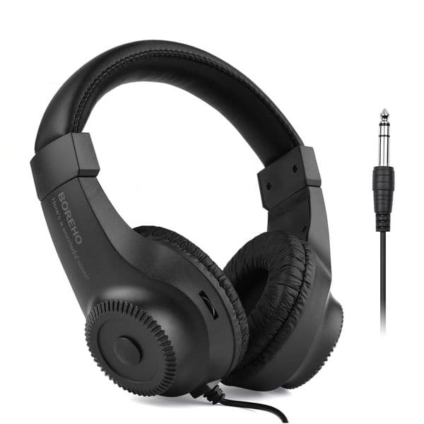 Wired Stereo Monitor Headphones Over-ear Headset with 50mm Driver 6.5mm Plug for Recording Monitoring Music NOT for PC 250801