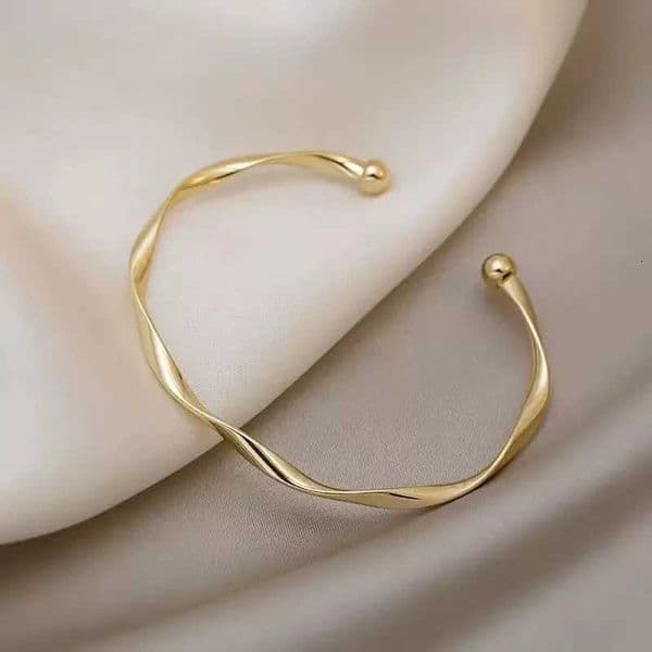 2025 New Fashion Creative Unique Design Style Minimalist Geometric Bending She Adjustable Bracelet Suitable for Mothers to Se XJ250804