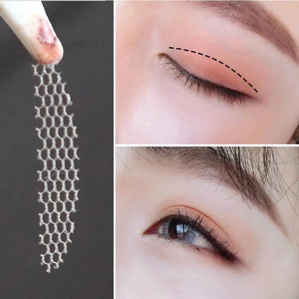 Fold Eyelid Sticker Makeup Tool lifting eye strips Fold Eyelid Paste Clear Beige Stripe lift eyelids shadow sticker 250730