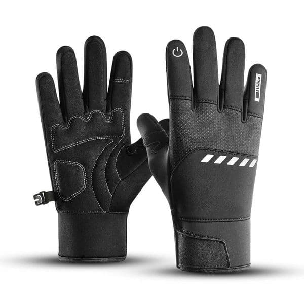 Men Winter Waterproof Cycling Gloves Outdoor Sports Running Motorcycle Ski Touch Screen Fleece Gloves Non-slip Warm Full Fingers Z250804