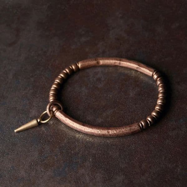 Whole Viking Hammered Pure Copper Bracelet Retro Processed Oxidized Street Rock Style Metal Vajar Unisex Men Women Gift Jewelry 250730