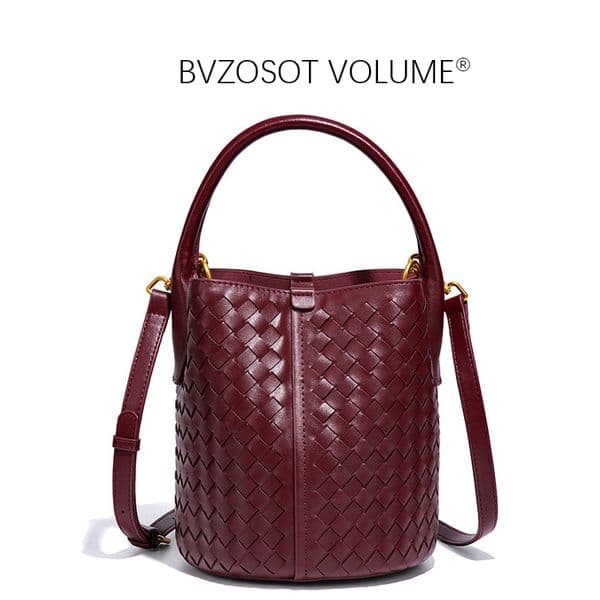 Hand-Woven Handbags Trendy Casual Single-Shoulder Crossbody Bucket Bag for Women - Stylish Lightweight Everyday Purse Z260116