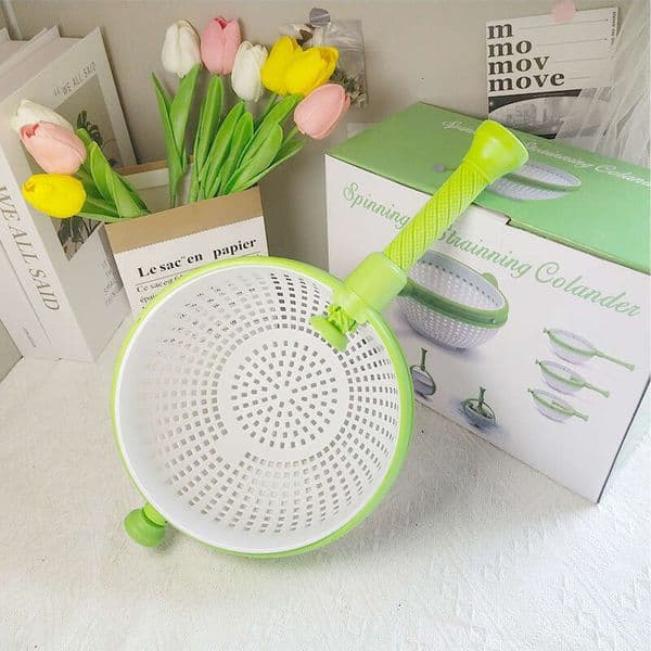 Salad Rotary Dehydrator Salad Dehydrator Rotating Centrifugal Spinner Fruit Creative Dryer Kitchen Vegetable Washing Basin Draining Basket