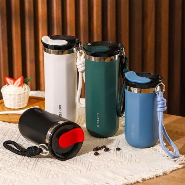 350/500ML Stainless Steel Insulated Cup with Lid Portable Coffee Cups Thermal Mug Vacuum Flask Office Travle Camping Drinkware 250805