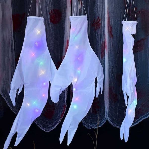 Halloween Decoration Hanging Pendant Ghost Wind Duct Party Props Hanging Flags Ghost Festival Luminous Ghost Pendant Party Decor X250805