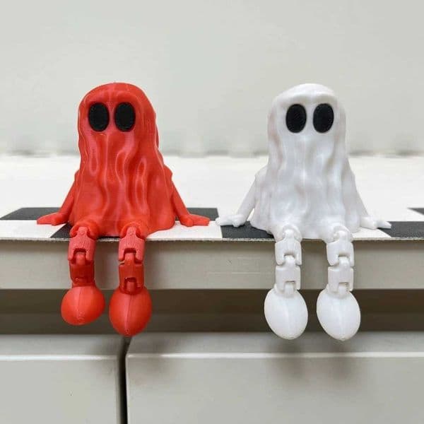 3D Printed Ghost Ornament Figurines Fidget Toys Joint Movable Kids Toys Home Car Room Decor Desktop Decorations Z250805