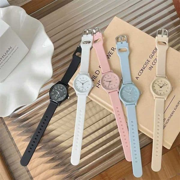 Fashion Silicone Strap Wristwatch Multi-color Student Quartz Watch Casual Adjustable Quartz Clock XJ250805