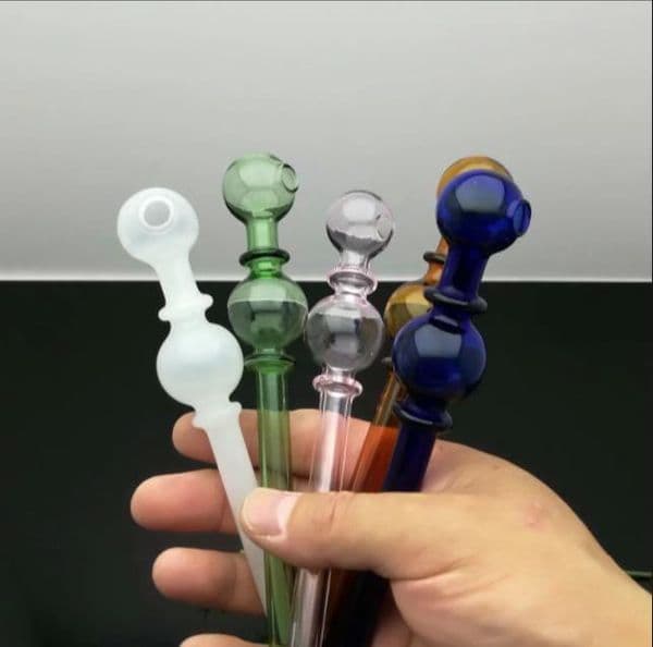 Smoking pipes Ball Glass Oil Burner Pipe Smoking Bowl Water Hookahs bongs Colorful double bubble glass direct fired pot